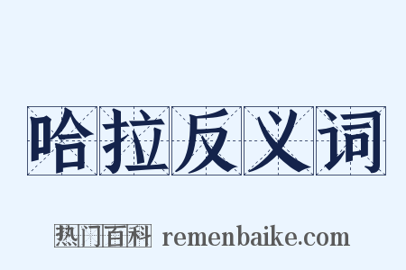 哈拉反义词是什么意思的图片